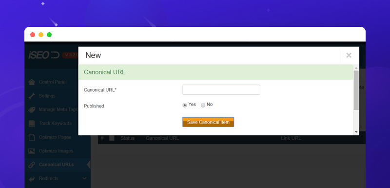iseo joomla extension support canonical url