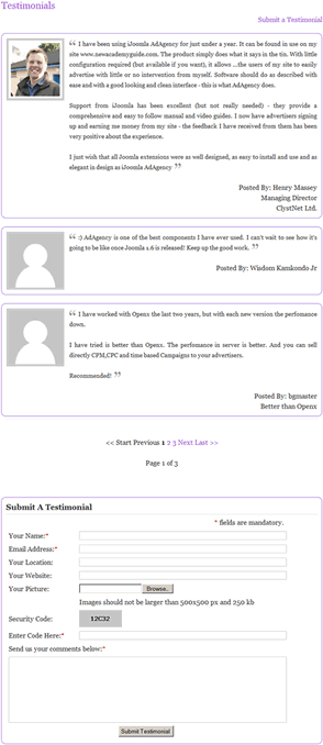 Adding Testimonials to your Joomla site » iJoomla Blog