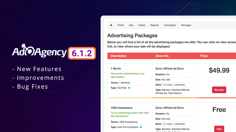 Ad Agency 6.1.2 Updated for new feature, Improvements and bug fixes!